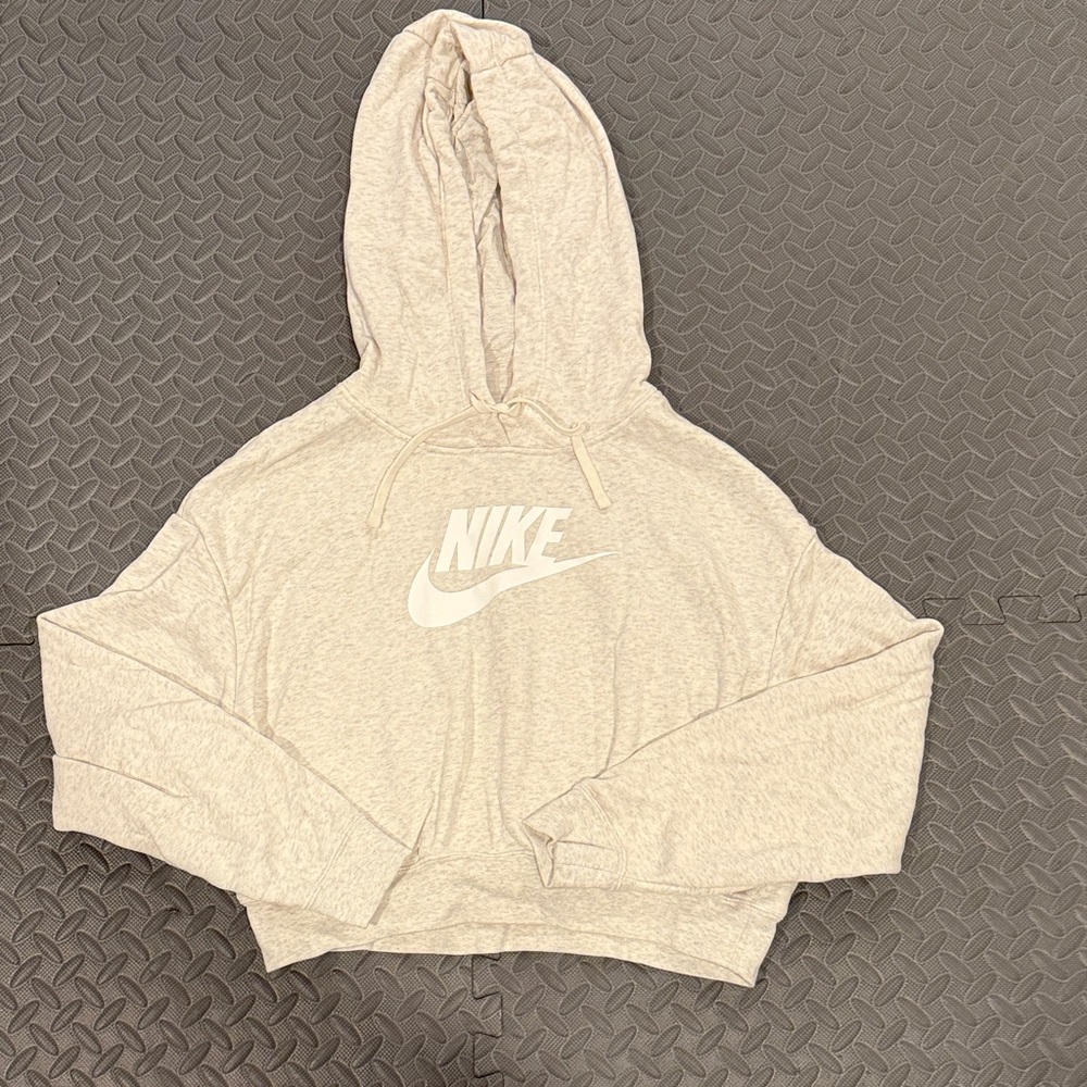 Nike Cream/Gray  Hoodie, Cropped